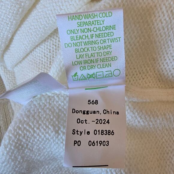 Lilly Pulitzer Pippy Sweater Coconut Love Always Embroidery - Picture 8 of 12